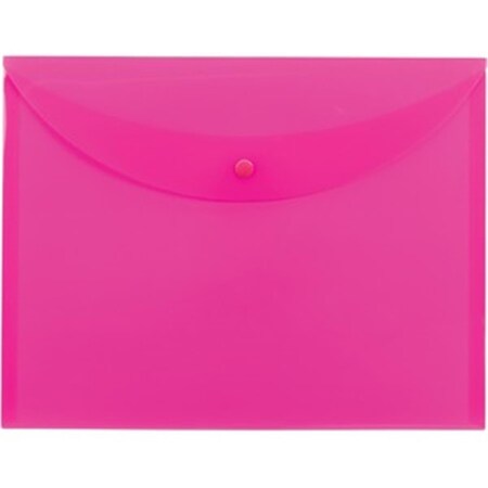 Pen2Paper Snap Closure Poly Envelopes File Wallet, Pink, 10PK PE3199936